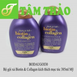Bộ gội xả Biotin & Collagen kích thích mọc tóc 385ml Mỹ 022796916709-022796916716